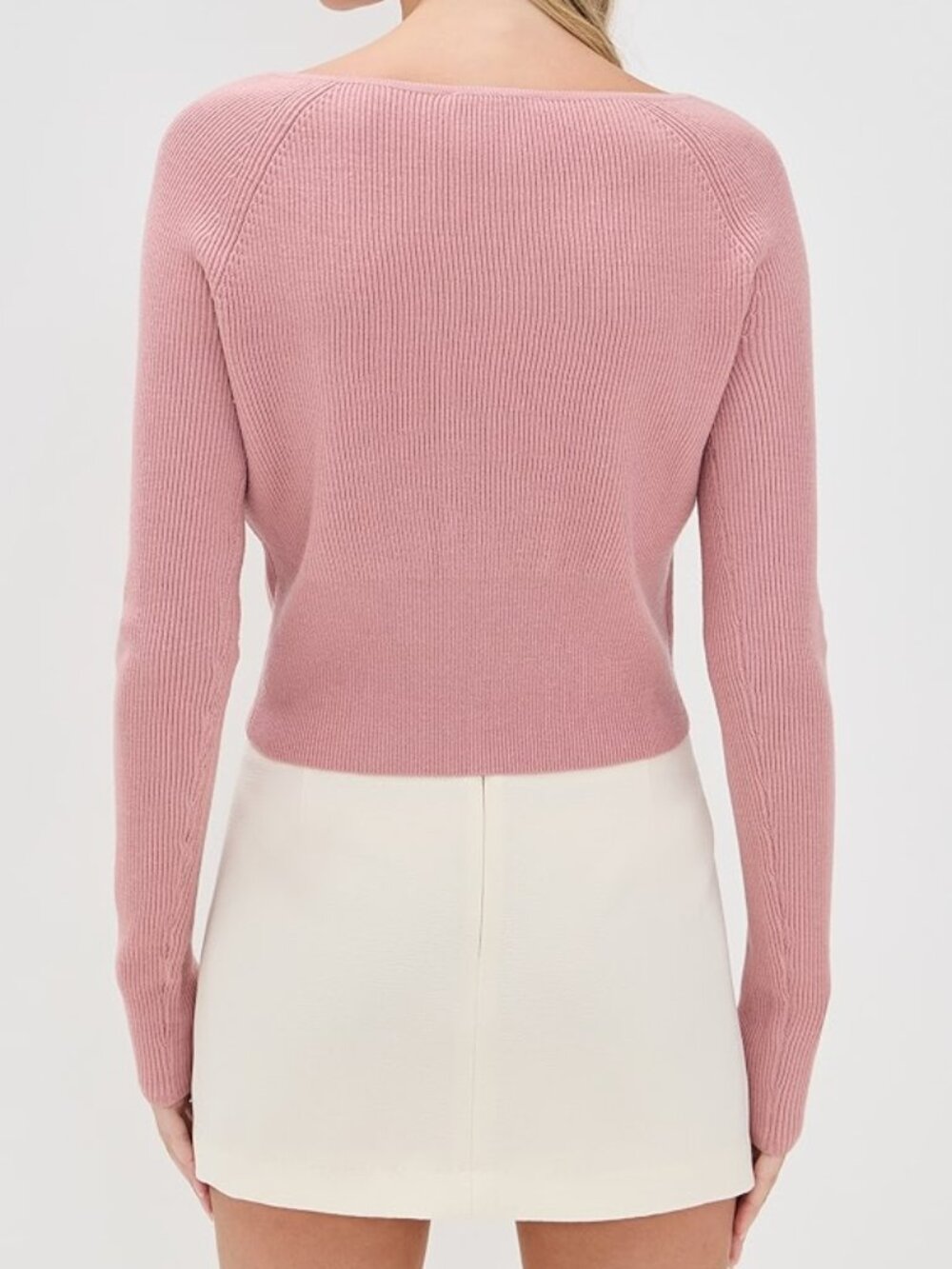 NWT Reformation Meadow Regenerative Wool Cardigan | Dusty Rose Pink XS - Picture 2 of 9